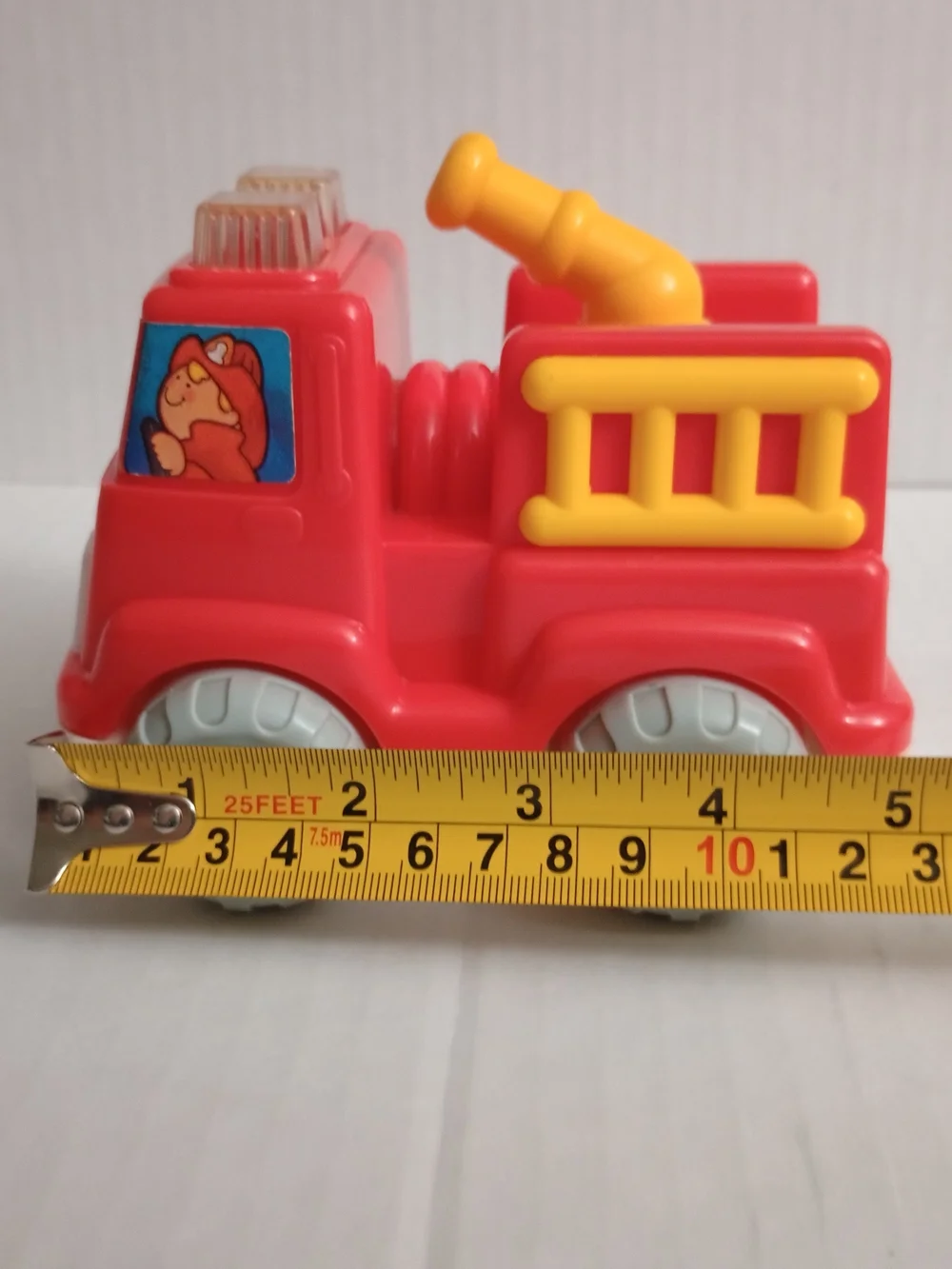 Shelcore Chunky Red Fire Engine Truck Preschool Push Toy Vintage 1992
